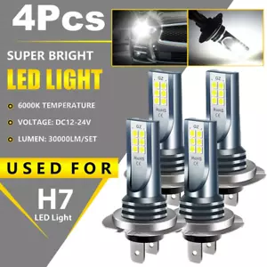 4xH7 LED Auto Fog Light Bulb High Low Beam 220W 60000LM Super Bright 6000K White - Picture 1 of 11