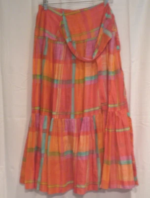 Ralph Lauren (поло?) оберните вокруг полный длинный 100% хлопок юбка размер 10 с ярлыком - Изображение 1 из 3