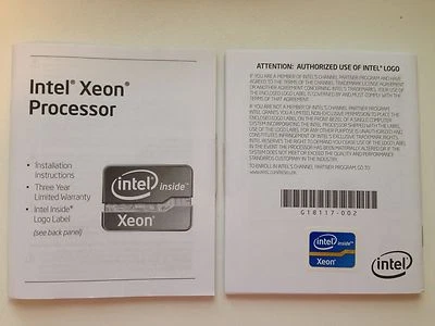 Lote de 45 manuales de instrucciones de instalación del procesador Intel Xeon - nuevos  Foto 1 de 2