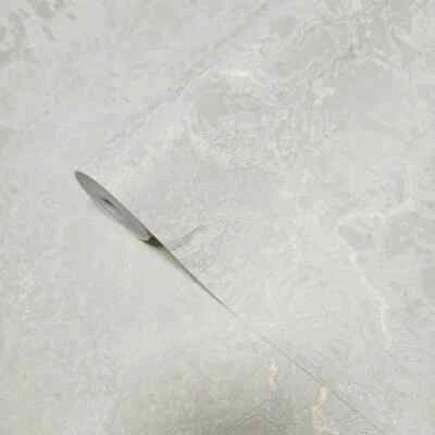 Philipp Plein Z80016 Ivory White Rose Gold Concrete Plaster Wallpaper 42inx33ft - Image 1 of 4