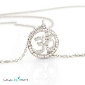 Collier / Kette OM Zeichen 750/- Weißgold Diamanten 86 cm - Barbara Menze (22085 - Bild 1 von 9