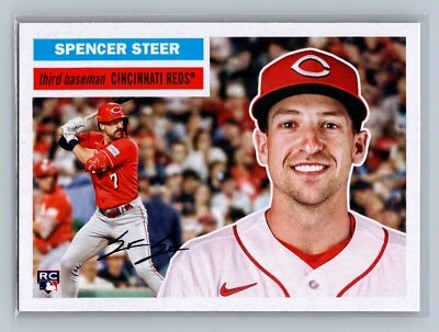 SPENCER STEER 2023 Topps Archives RC 1956 Topps Design #78 Cincinnati Reds - Image 1 of 2