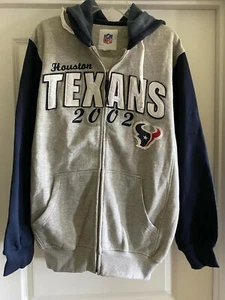 NUEVA CHAQUETA CON CAPUCHA NUEVA CON ETIQUETAS PARA HOMBRE MEDIANA M NFL EQUIPO DE FÚTBOL AMERICANO HOUSTON TEXANS - Imagen 1 de 8