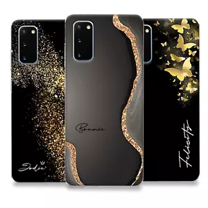 Personalisierte Handyhülle mit individuellem Namen Gold Silikon Cover für Samsung S22 S21 S24 - Bild 1 von 23