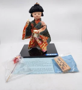 Vintage Yamaha Japanese Geisha Doll in Traditional Kimono Monk w Base 10.75 in - Picture 1 of 17