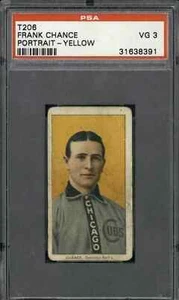 1909 T206 Frank Chance Portrait Yellow Piedmont - PSA 3 - Picture 1 of 2