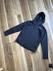 Nike Running Gray Hoodie Sweatshirt Hood Sz M - Picture 1 of 6