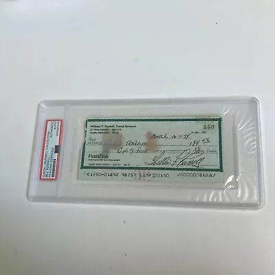 Bill Russell Signed Autographed Bank Check PSA DNA Boston Celtics HOF Legend - Image 1 of 3