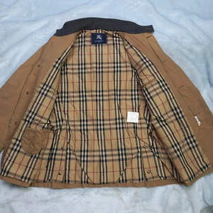 Burberry LONDON Coat Cotton Jacket Nova Check Brown Polyester Lined Men's Size 5 - Picture 1 of 19