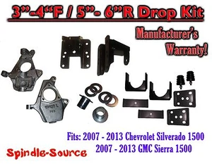 3/5" 4/6" Fully Adjustable DROP KIT FOR 07 - 13 Chevy Silverado GMC Sierra 1500 - Picture 1 of 2