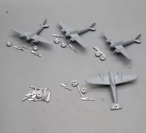 QTY:3 Vintage LEAD / TIN US Army Model Planes NZ 4107-B 5" Unassembled w/ flash - Picture 1 of 6