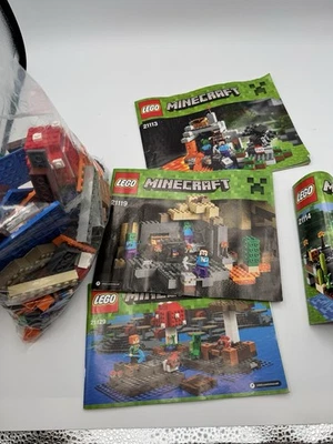 LEGO Minecraft Sets LOT HUGE 21113 21114 21119 21129 Used Complete - Image 1 of 4