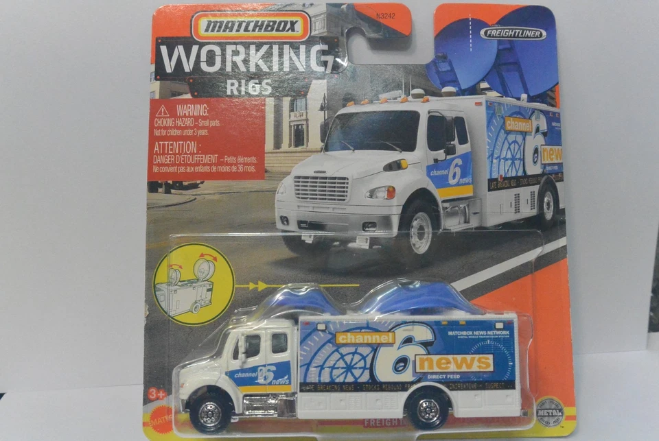 2022 Mattel Matchbox Working Rigs FREIGHTLINER M2 106 SATELLITE TRUCK - Image 1 of 1