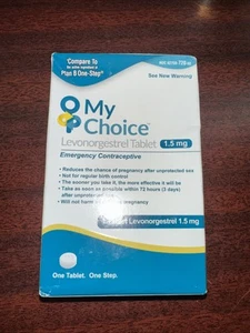 My Choice Emergency Contraceptive 1 Tablet Compare to Plan B One Step EXP 02/27 - Picture 1 of 2