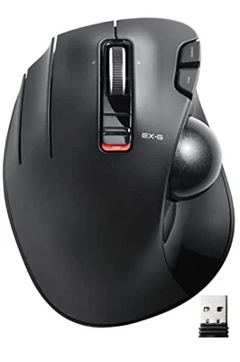 Elecom Mouse (Receiver Included) Trackball Left Hand 6 Buttons Black M-Xt_ - Image 1 of 4