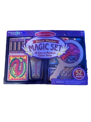 Melissa & Doug Deluxe Magic Set Wooden Storage Box and Pieces Brand New Sealed! - Image 1 of 4