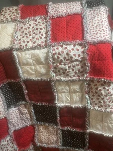 Pretty Ladybugs Rag Quilt - Picture 1 of 4
