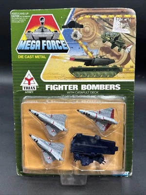 a 1989 Kenner Mega Force Triax FIGHTER BOMBER Catapult Deck Sealed ARMY TRIAX - Image 1 of 4