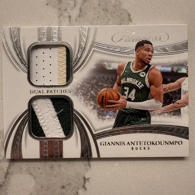 2024/25 Panini Flawless Giannis Antetokounmpo Dual Game Used Jersey Patch 8/25  - Image 1 of 2