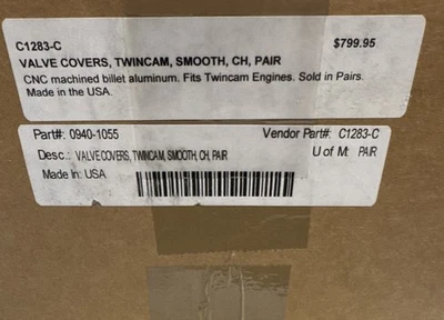 Cubiertas de válvula estilo Panhead liso Covingtons C1283-C Foto 1 de 3