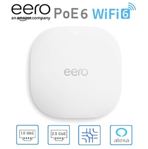 eero PoE 6 Dual-Band Mesh AX Wi-Fi 6 Access Point Alta Velocità Tecnologia TrueMesh - Foto 1 di 5
