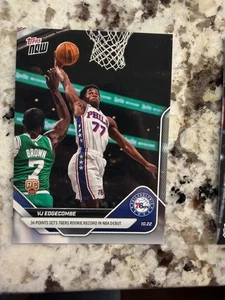 Tarjeta de novato de la NBA Topps Now 2025 76ers VJ Edgecombe #11 34 puntos en debut - Imagen 1 de 1