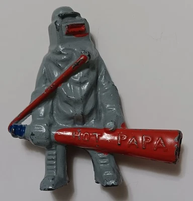 MANOIL Dimestore ESCASO Juguete de Plomo Soldado #M121a GRIS CALIENTE PAPA Barclay Foto 1 de 4