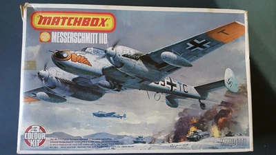 Matchbox PK-115 1/72 Messerschmitt 110 vintage kit complete - Image 1 of 4