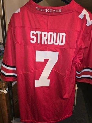 Jersey cosido CJ Stroud para hombre rojo Ohio State Buckeyes talla pequeña Foto 1 de 2