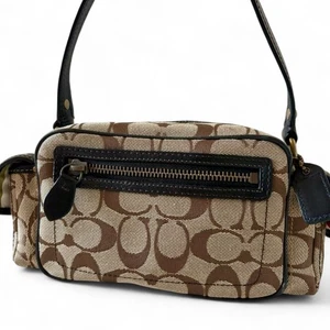 Mini bolso de cuero marrón vintage COACH 65 aniversario Legacy 40722 y2k - Imagen 1 de 15