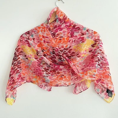 Cejon Rainbow Confetti Polka Dot Scarf Shawl Swim Wrap Pretty Bright Colorful - Image 1 of 4