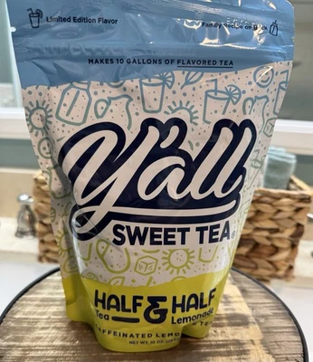 Y'all Té Dulce 1/2 Té 1/2 Limonada Cafeína 10 Bolsas de Té 1 Galón/Bolsa de Té Foto 1 de 2