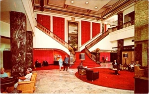 Salt Lake City, UT Utah  NEWHOUSE HOTEL LOBBY  ca1960's Advertising Postcard - Picture 1 of 2