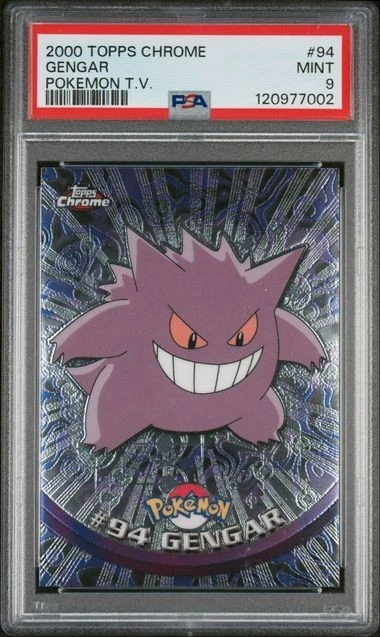 2000 Topps Chrome Pokemon Series 2 Gengar #94 PSA 9 Mint - Image 1 of 2