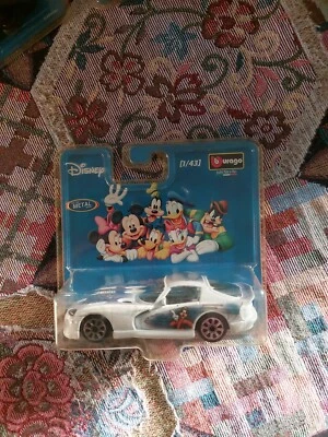 Auto Burago 1/43 Nuova Blisterata Viper GTS Dodge Walt Disney Di Pippo - Immagine 1 di 4