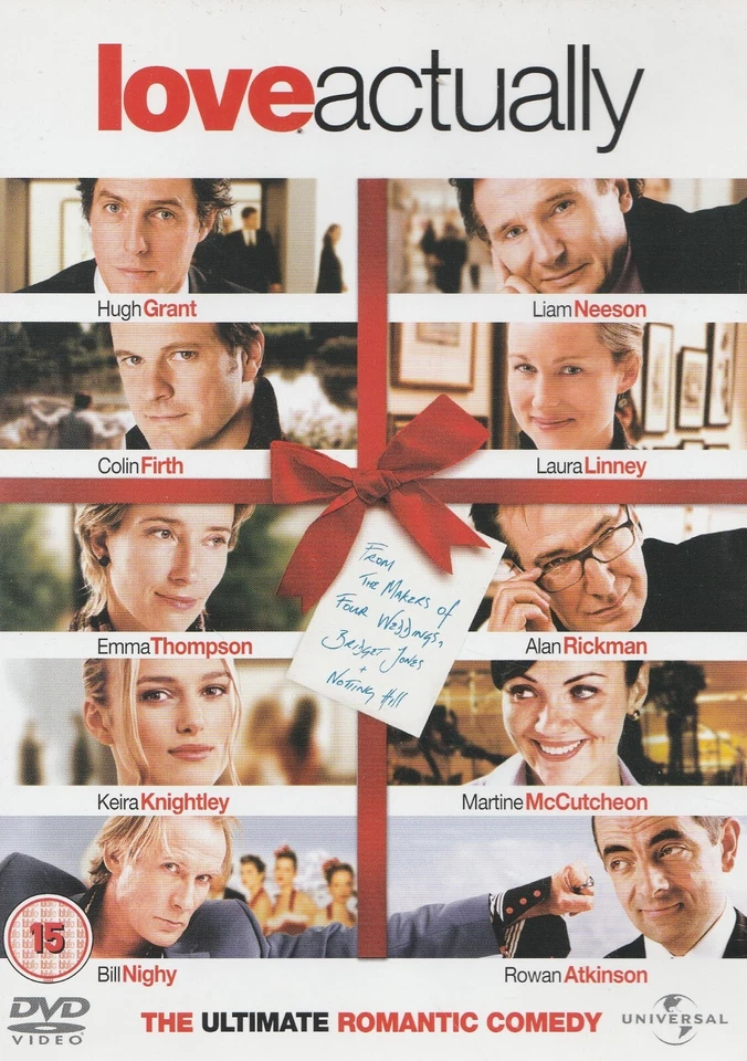 LOVE ACTUALLY DVD 2004 Hugh Grant/Liam Neeson/Colin Firth/Bill Nighy - Image 1 of 1