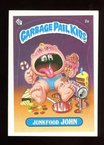 1985 Garbage Pail Kids OS1 Series 1 #2a Junkfood John Matte back - NM - Picture 1 of 1