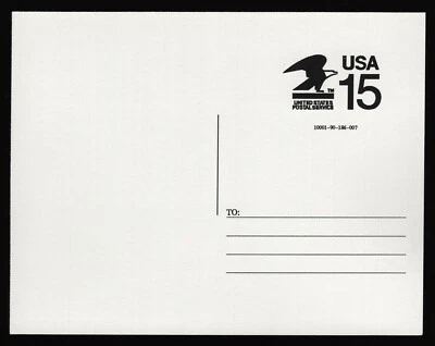 #CVUX1 15c Computer Vended Postage-Postal Card, Mint **ANY 5=FREE SHIPPING** - Image 1 of 2