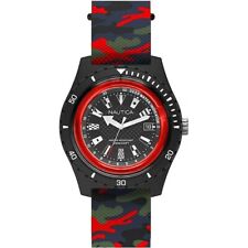 Nautica Surfside 46mm Resin Case Camo Silicone Strap Mens Watch NAPSRF008
