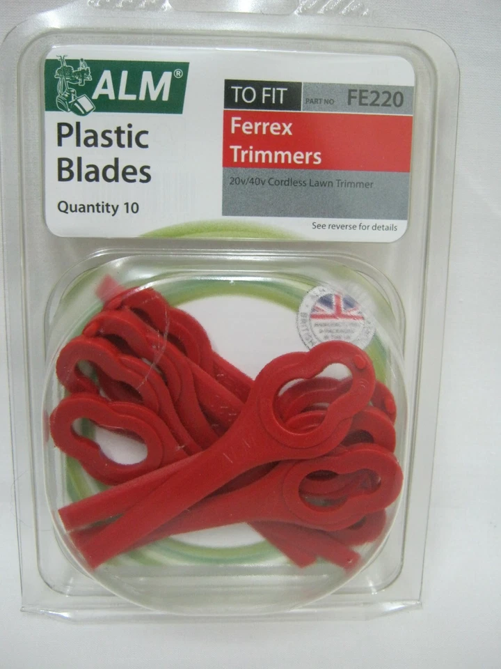 ALM Ferrex Aldi FAR 20-1 Grass Trimmer Plastic Blades 97699 2002706 FE220 Pk10 - Image 1 of 4
