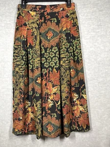 Vintage Botanical Maxi Skirt Size 10 Rustic Peasant Country Cottage Boho Gypsy - Picture 1 of 13