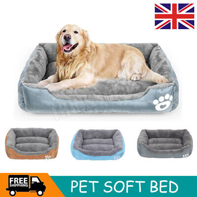 Extra Large Dog Beds Washable Pet Cushion House Soft Warm Kennel Blanket Calming • 14.65£