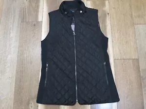 41 Hawthorn Women's Black Lined Full Zip Quilted Vest Sz S - Picture 1 of 11