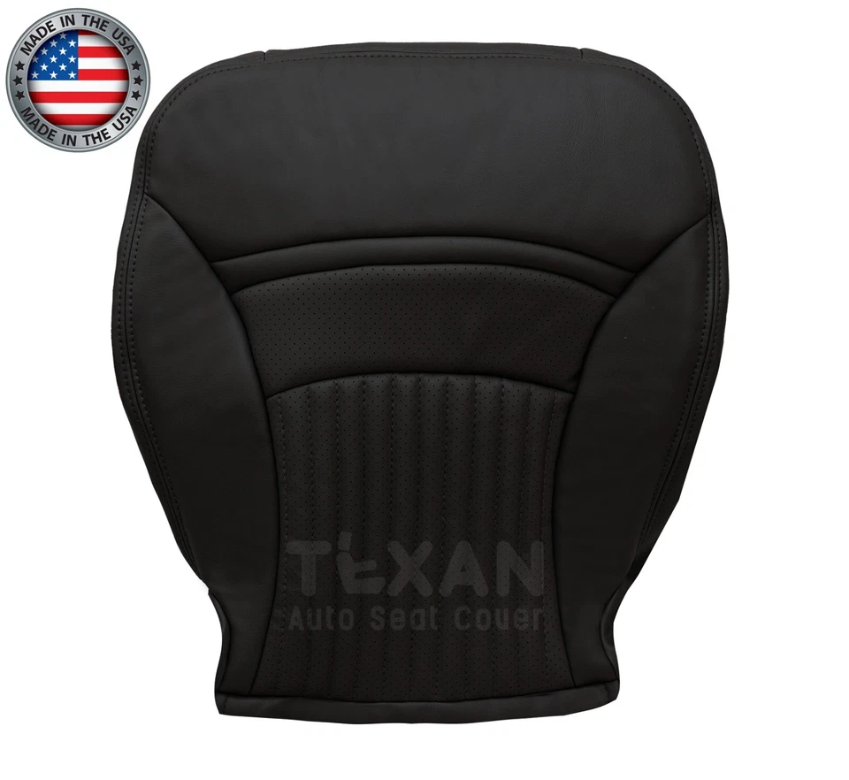 1997 to 2004 Chevy Corvette Convertible Driver Bottom Leather Seat Cover Black - Image 1 of 4