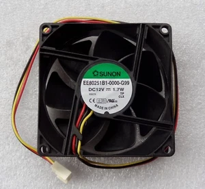 Sunon 80mm x 25mm Server Grade Fan 3 Pin Dual Ball 24" Wires EE80251B1-0000-G99 - Picture 1 of 4