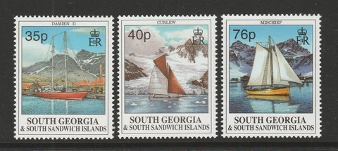 South Georgia 1995 Sailing Ships set SG 258-260 Mnh Cover