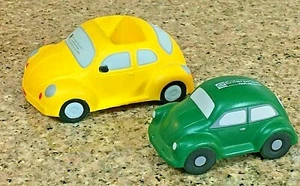 VW Volkswagen Beetle Bug Super Beetle Foam Sponge Advertisement Lot of 2 HTF - Picture 1 of 6