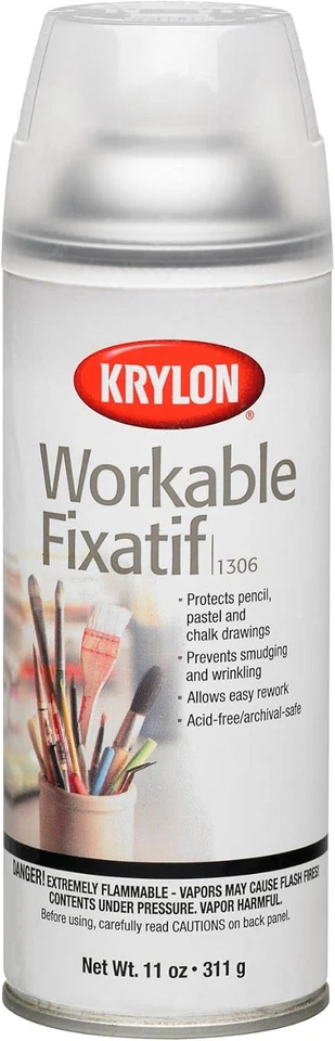 K01306 Workable Fixatif Spray Clear, 11-Ounce Aerosol,Matte - Image 1 of 1