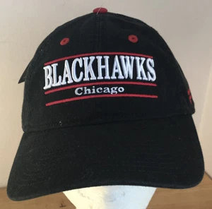 Chicago Blackhawks Adjustable Strapback Cap Hat Fanatics Black NHL NWT - Picture 1 of 8