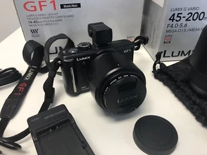 Panasonic LUMIX DMC-GF1C 12.1MP Digital Camera - BLK (Kit w/14-45mm & 45-200mm) - Picture 1 of 6